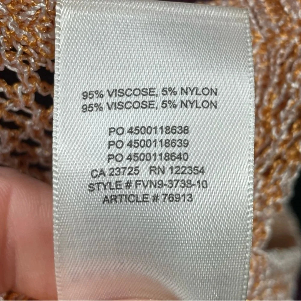 Babaton orange loose knit summer top - Picture 4 of 6